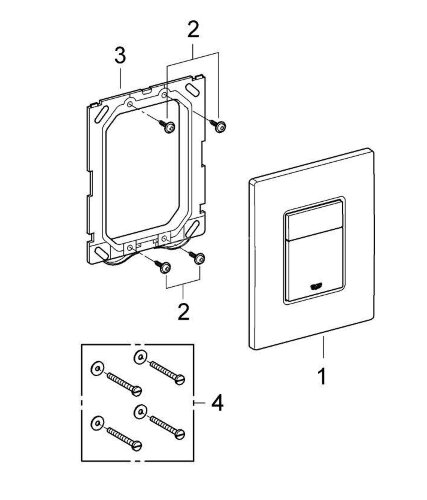 Система инсталляции для унитаза Grphe  Rapid SL, крепеж, панель смыва Skate Cosmopolitan (3 режима)