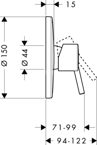 32675000 Talis S Смеситель для душа, однорычажный, СМ