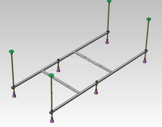 Каркас для ванны VentoSpa AQUA LA 1500*750 с крепежом (CS00015789)