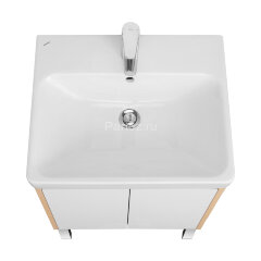 Тумба под раковину AQUATON Сканди 55 Doors универсальная, Белый/Дуб Верона (1A278801SDB20)