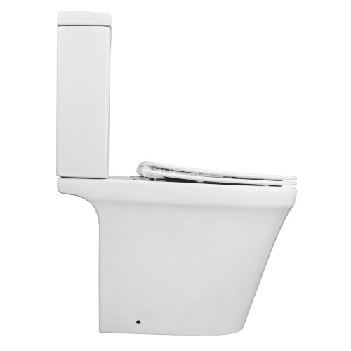 Унитаз-компакт Azario Candy 370х620х780 напольный, безободковый, в комплекте с бачком и сиденьем мик