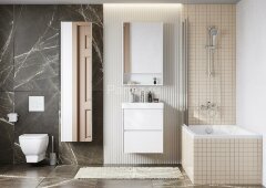 Зеркальный шкаф Aquaton Сканди 55 Белый (1A252102SD010)