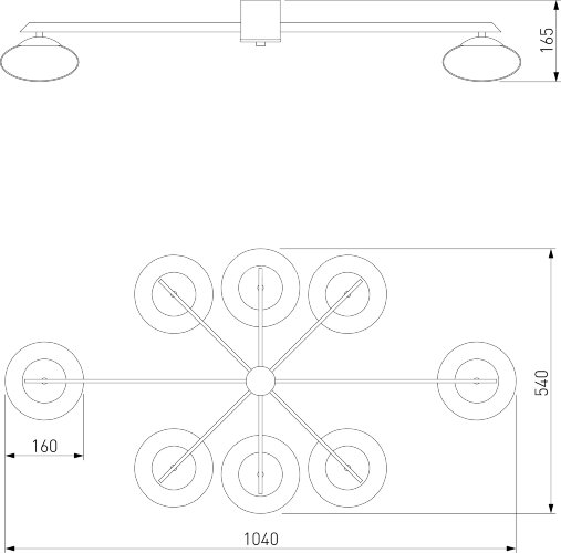 Потолочная люстра Eurosvet 70220/8 черный