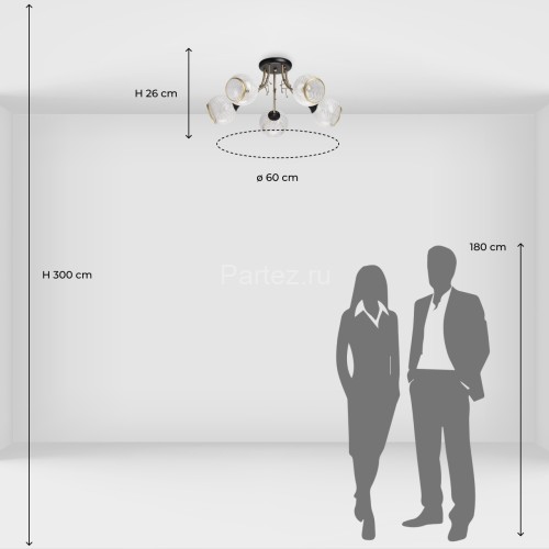 Потолочная люстра DeMarkt 677014505