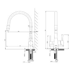 Смеситель Lemark Comfort LM3075C-Green для кухни с подключением к фильтру с питьевой водой