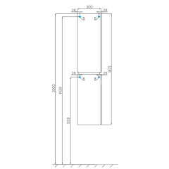 Шкаф-колонна &quot;Скай&quot; левый 1A238603SY01L
