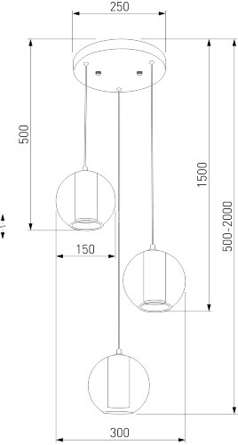 Подвесной светильник Eurosvet 50258/3 LED дымчатый/ бежевый/ шоколад