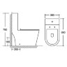 Унитаз-моноблок Azario Scala 360х690х790 безободковый, слив "Торнадо", с быстросъемным сиденьем микр