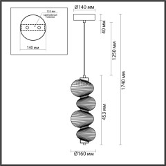 Подвесной светильник Odeon Light 5095/17L