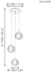 Подвесной светильник Eglo 95913