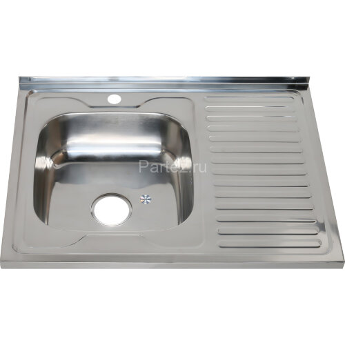 Мойка 8060 L MELANA 0,6/160 накладная прямоугольная с сифоном (016/2 L *10)