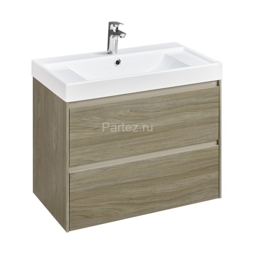 Тумба под раковину Roca Ona 800 подвесная, 2 ящика, темный вяз (A857630511)