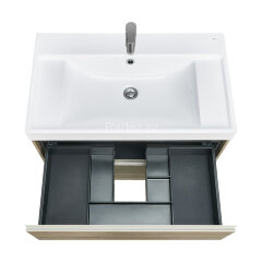Тумба под раковину Roca Ona 800 подвесная, 2 ящика, темный вяз (A857630511)