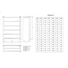 Полотенцесушитель водяной ДВИН FJ 80/60 с полкой 1&quot;-1/2&quot; К3 полированный (4627152137185)