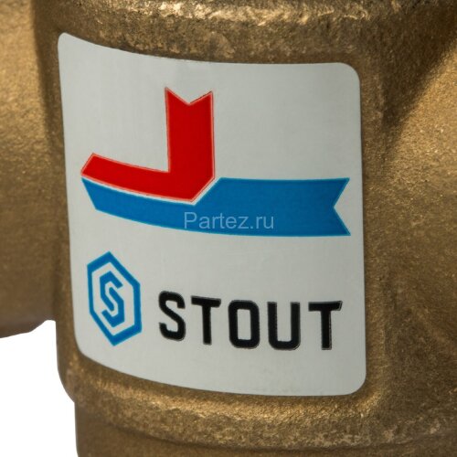 Термостатический смесительный клапан G 1"М-G 1"1/2F-G 1"M  60°С Stout