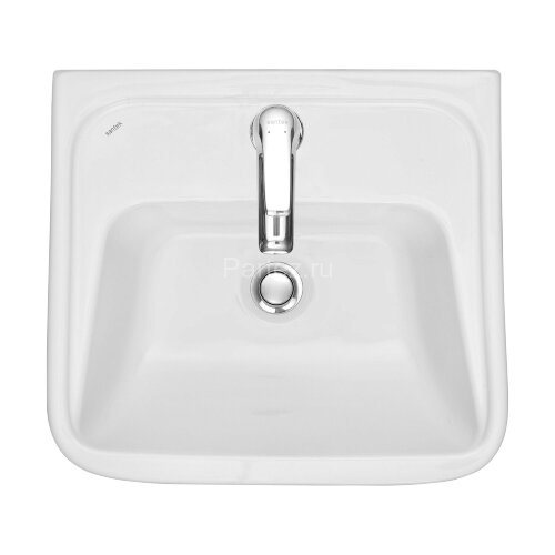 Раковина подвесная Santek "Лонги-45" 455х420х200 фарфор, 1 отверстие под смеситель, белая (1.WH50.1.