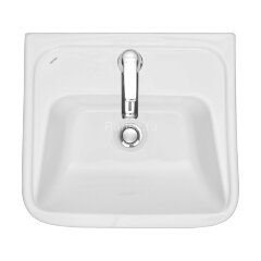 Раковина подвесная Santek "Лонги-45" 455х420х200 фарфор, 1 отверстие под смеситель, белая (1.WH50.1.