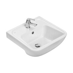 Раковина подвесная Santek "Лонги-45" 455х420х200 фарфор, 1 отверстие под смеситель, белая (1.WH50.1.