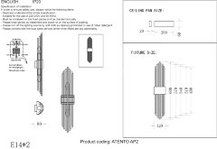 Бра Crystal Lux ATENTO AP2 BRASS/TRANSPARENTE