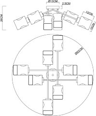 Потолочная люстра Arte Lamp A2318PL-8SG