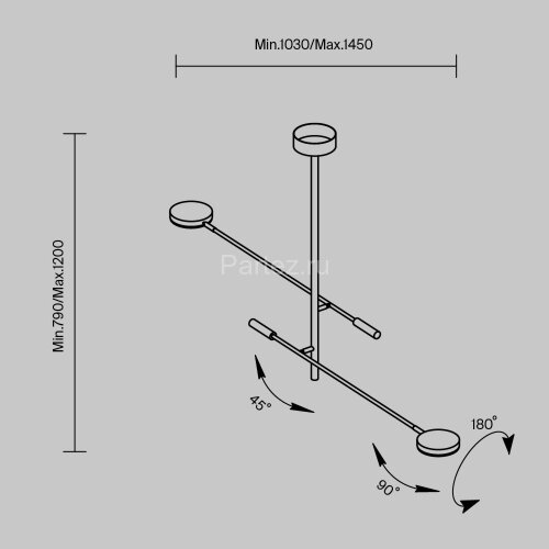 Потолочная люстра Maytoni MOD070CL-L15B3K1