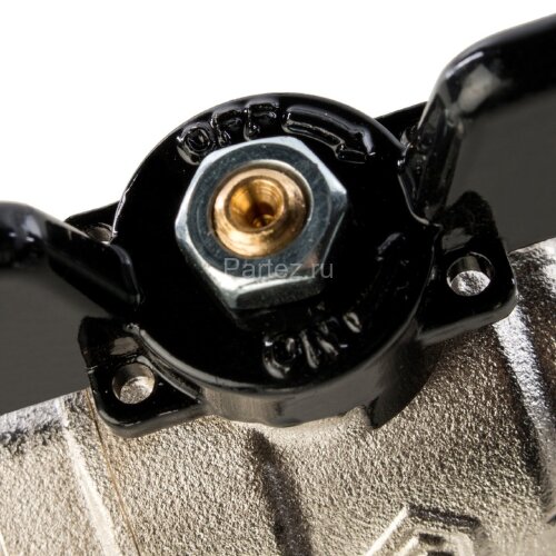 Кран шаровой полнопроходной угловой с американкой 3/4 Stout