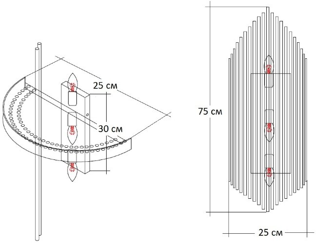 Бра Garda Decor 62GDW-901-750