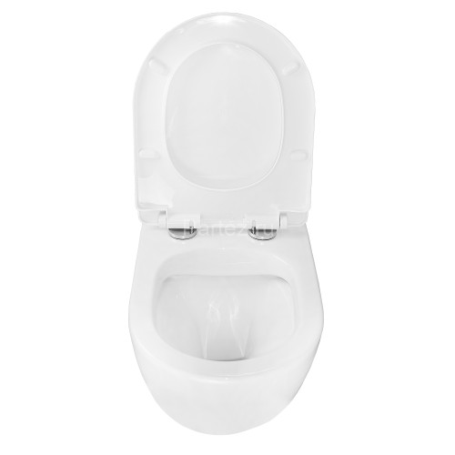 Унитаз подвесной Azario PRO 360х480х3500 безободковый, c быстросъемным сиденьем микролифт полипропил