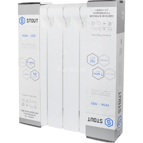 Радиатор алюминиевый STOUT Vega 500/80-05