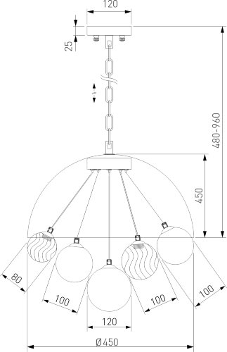 Подвесной светильник Eurosvet 30177 латунь