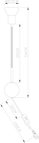 Бра Arte Lamp A3116AP-1AB