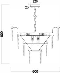 Подвесная люстра Freya FR5143PL-09G