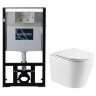 Сет AZARIO инсталляция + унитаз Teramo безободковый, с быстросъемным сиденьем микролифт (AZ-8010-100