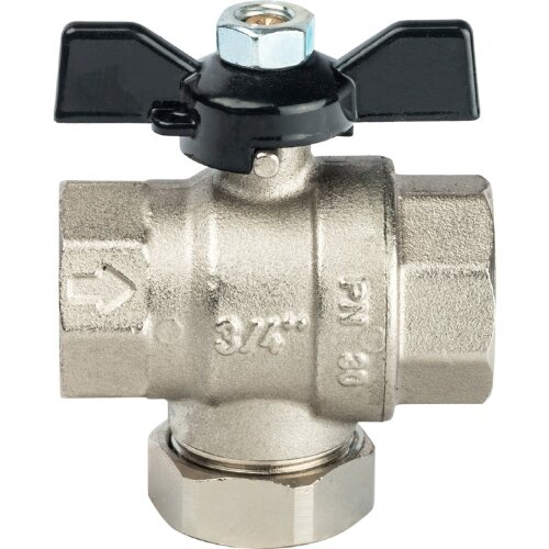 Кран шаровой с фильтром 3/4" Stout