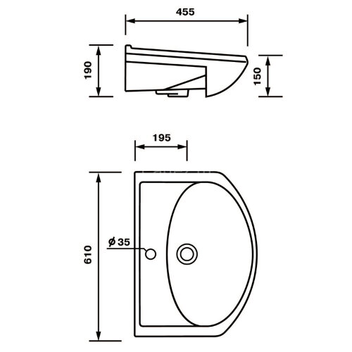 Умывальник "Арго 60" 61х45,5х19 белый (40101000505)