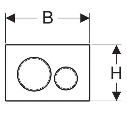 Кнопка смыва Geberit Sigma 20, двойной смыв, цвет черный