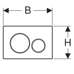 Кнопка смыва Geberit Sigma 20, двойной смыв, цвет черный