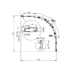 Душевое ограждение (комплект) Ravak: душевой уголок Blix Transparent XP2CP4-90 + поддон Ronda-90PU с экраном + сифон