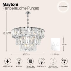 Подвесная люстра Maytoni MOD043PL-18CH