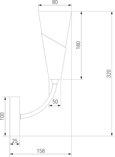 Бра Eurosvet 60167/1 латунь