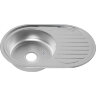 Мойка 7750 U N 0,6/160 матовая врез  овальная  с сифоном  (122a NМ*12)