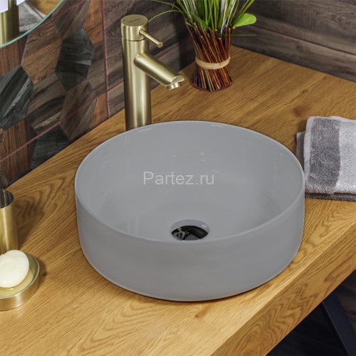 Раковина Azario накладная 346x346x114 цвет светло-серый матовый (AZ-3134-MFG SP)