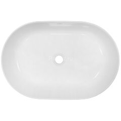 Раковина-чаша Creo Ceramique 580х380х140 накладная, овальная, керамика, белый глянцевый (PU4300)