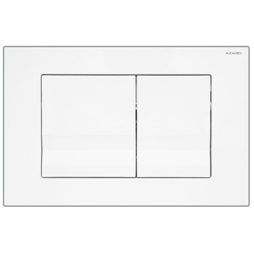 Кнопка смыва AZARIO NEW двойная, пластик, белый глянцевый (AZ-001.01)