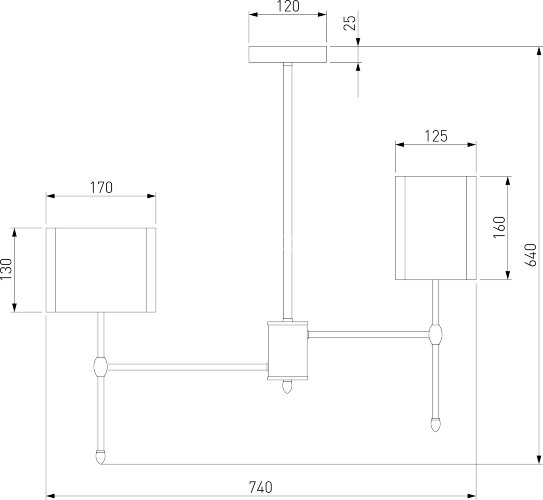 Потолочная люстра Eurosvet 60162/6 черный