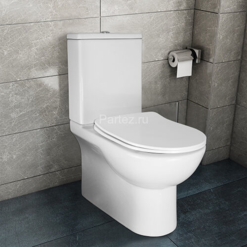 Унитаз-компакт AZARIO Ambra 645x370x815 напольный, безободковый, в комплекте сиденьем микролифт (AZ-