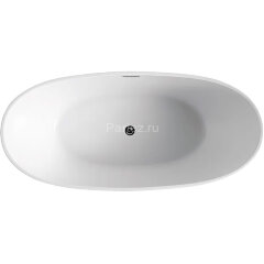 Ванна акриловая Azario GLASGOW 1700х800х665, свободностоящая, в комплекте с сифоном и металлической 