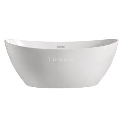 Ванна акриловая Azario GLASGOW 1700х800х665, свободностоящая, в комплекте с сифоном и металлической 