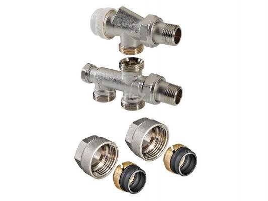 Термостатический узел нижнего подключения радиатора (комплект) 1/2"х100%х3/4"ЕК VALTEC