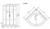 Timo Standart T-1109 душевая кабина (90*90*220), шт